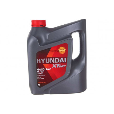 Масло моторное синтетическое HYUNDAI XTEER (G700) GASOLINE 5W30 SP(пластик/Корея) (4L)