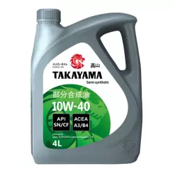 Масло моторное TAKAYAMA SAE 10W-40 API SL ACEA A3/B4 4L. пластик.
